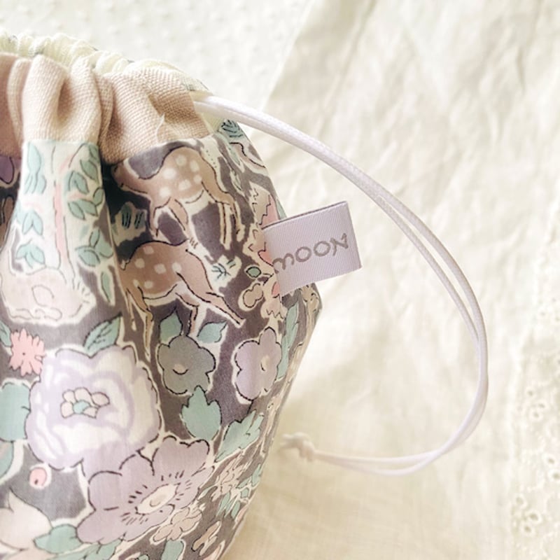 コロンと丸っこい形が可愛いミニ巾着袋♪ | Moon Rabbit handmade
