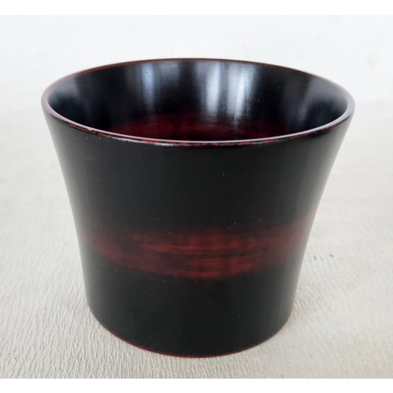 マグカップ 籃胎ホルダー付 和風カップ 曙 黒 漆塗り 木製 漆器 | FAVE