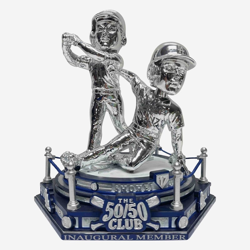 世界150個限定】50HR&50盗塁 プラチナ デュアル回転式 ボブルヘッド