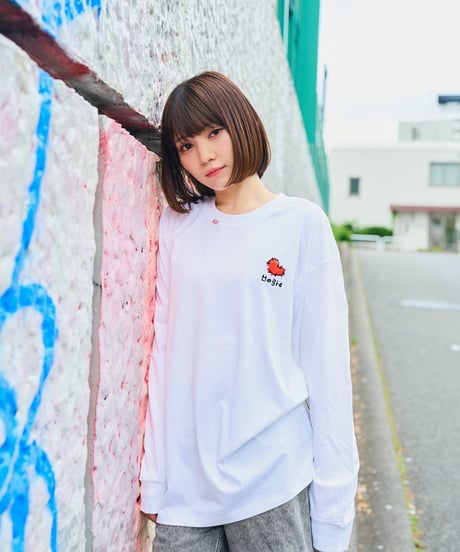 ロングTシャツ-落書きハート