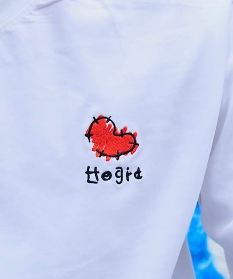 ロングTシャツ-落書きハート