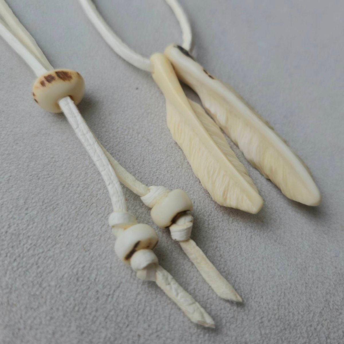 鹿の角 broフェザーのペンダント#2 | 鹿角工房～イランカラプテ～