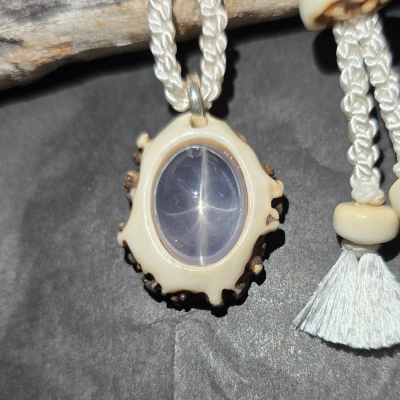 鹿の角 スターローズクォーツのペンダント | 鹿角工房