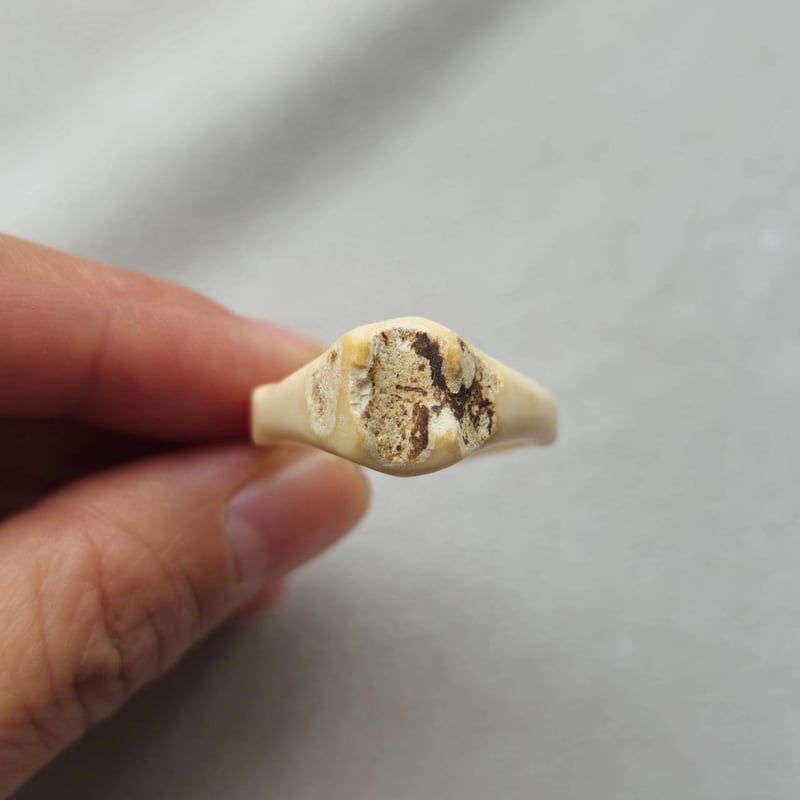 鹿の角 プレーンリング natural 約22号 | 鹿角工房～イランカラプテ～