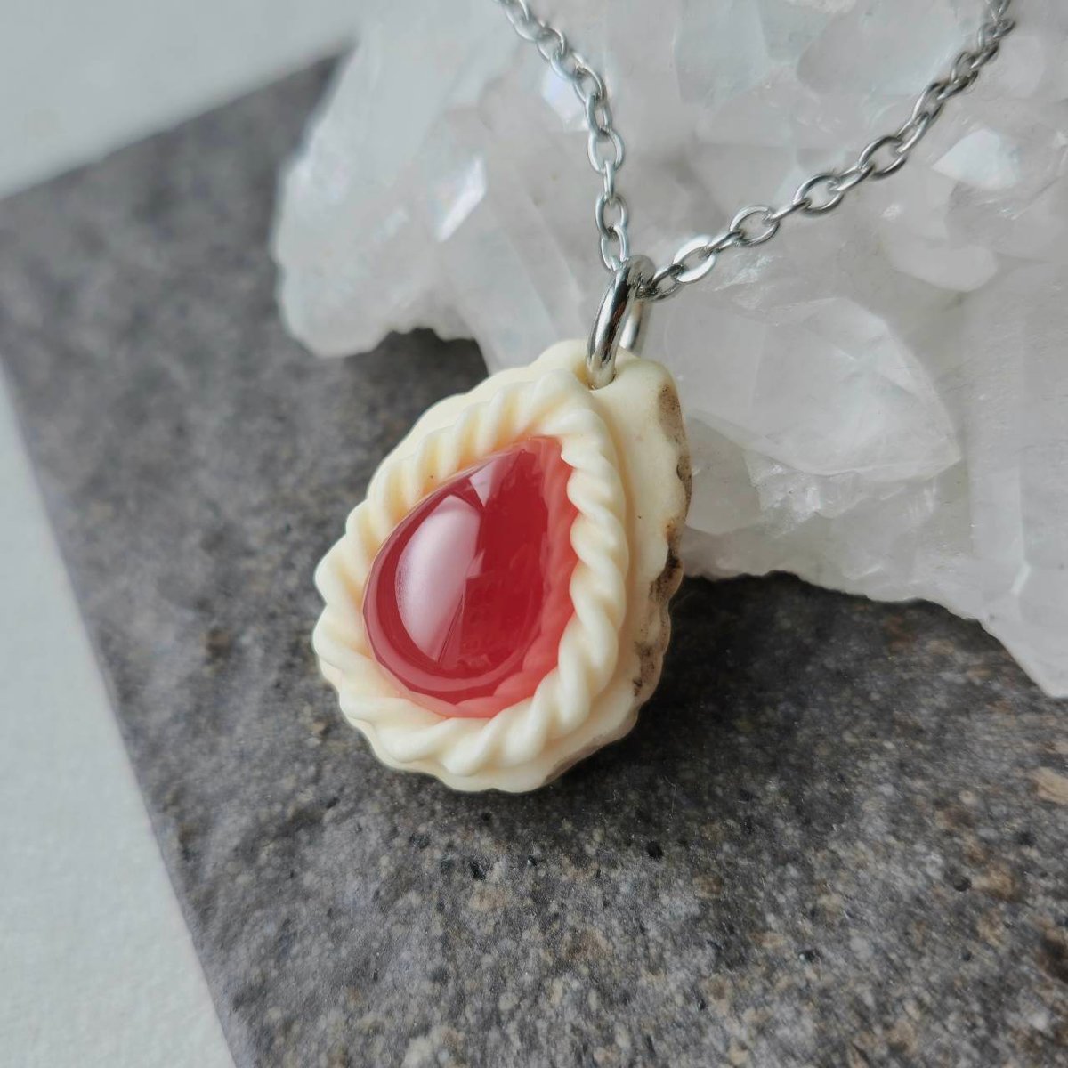 鹿の角 インカローズのネックレス | 鹿角工房～イランカラプテ～