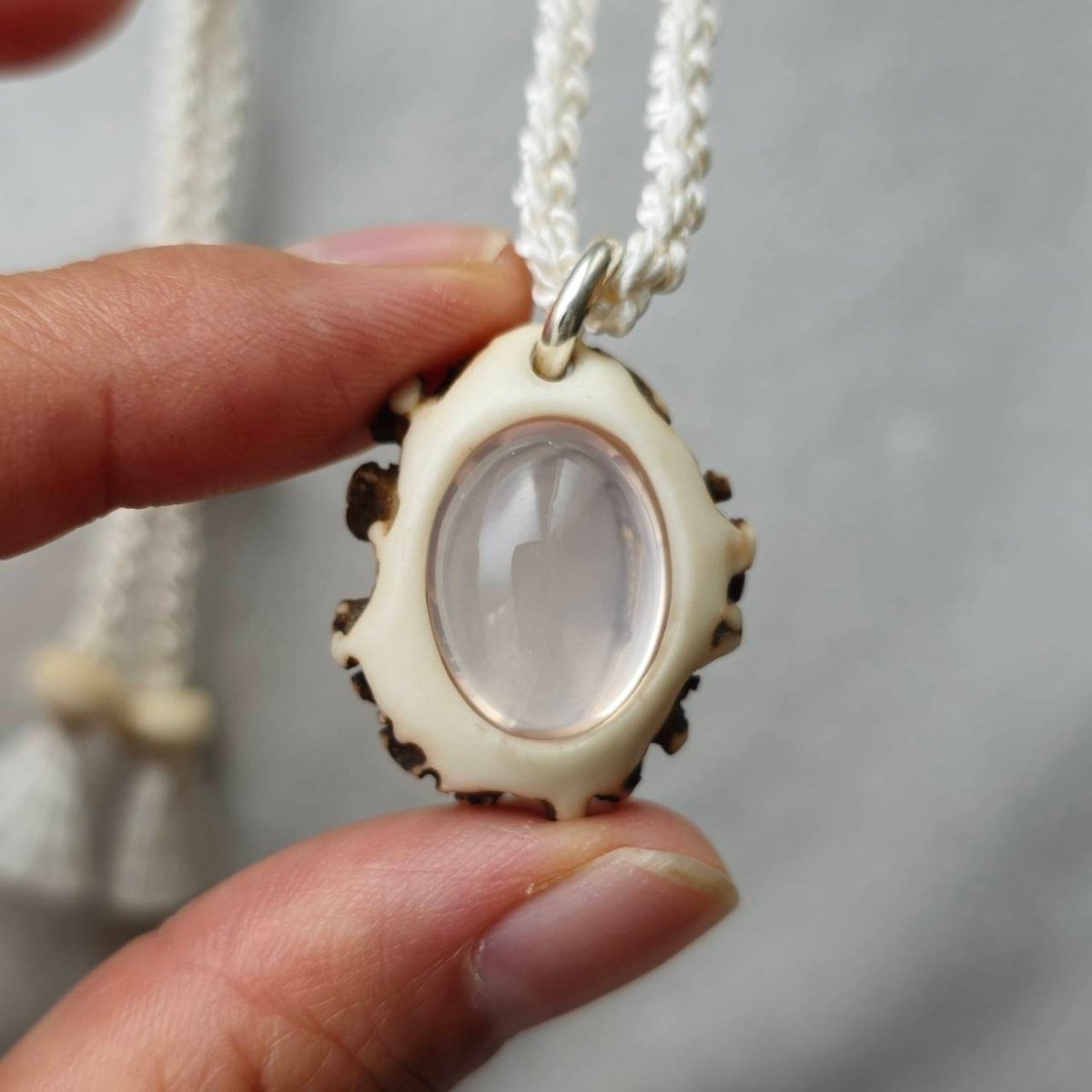 オーダー専用 鹿の角 インカローズのネックレス 鹿の角