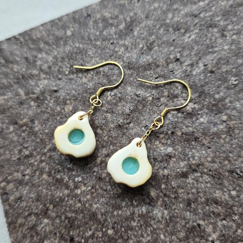 【❄︎ミント❄︎】アマゾナイトのデザインピアス asumi 月桃×アマゾナイト ピアス | AOIFARM