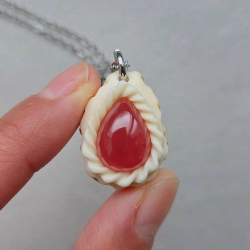 鹿の角 インカローズのネックレス | 鹿角工房～イランカラプテ～