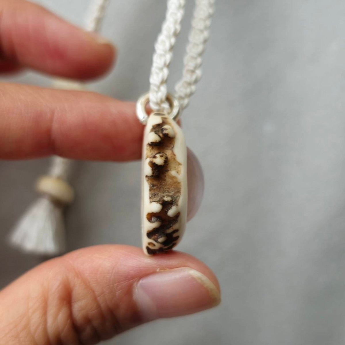 オーダー専用 鹿の角 インカローズのネックレス オーダー専用 鹿の角