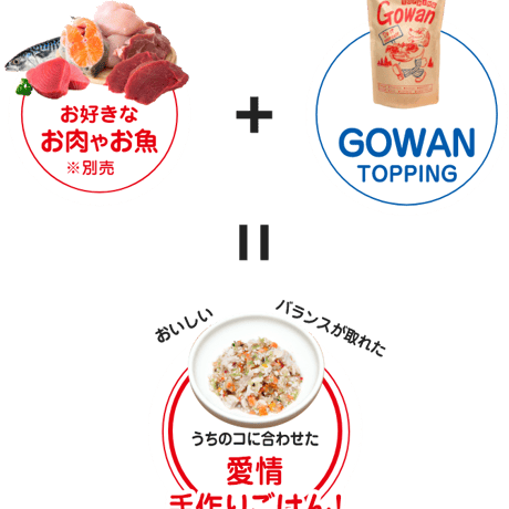 いま一押しの手作りご飯ベース！！GOWAN TOPPING