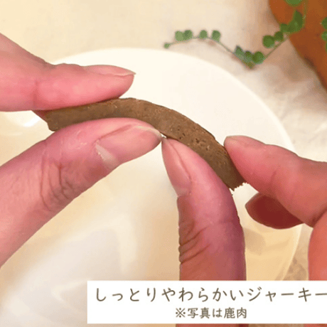 無添加なのに奇跡のやわらかさ！　きなり 鹿肉ジャーキー
