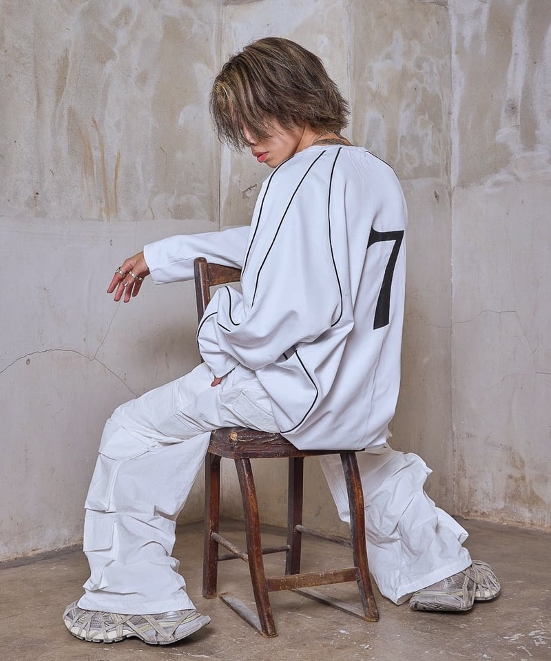 COUNTLESS POCKET EASY CARGO PANTS / WHITE | Volff