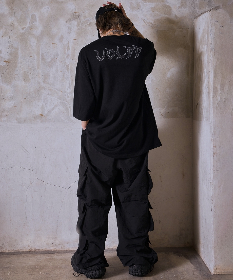 COUNTLESS POCKET EASY CARGO PANTS / BLACK | Volff