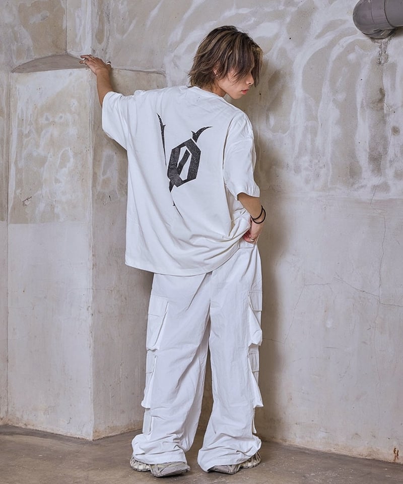 パンツ POPPY GATHER RIBBON CARGO PANTS (WHITE) パンツ POPPY GATHER