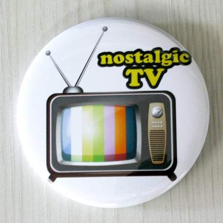 缶バッジ　円形56mm　ノスタルジックTV　ワンダースタンダードオリジナル