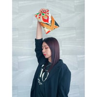 和モダンポーチ【黒×花菱】