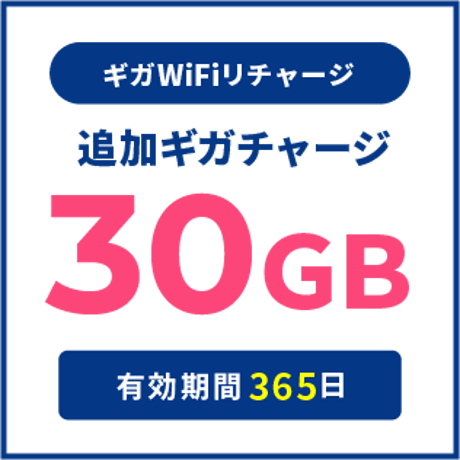 追加チャージ 30GB