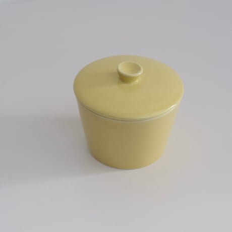 ARABIA KILTA YELLOW SUGAR POT