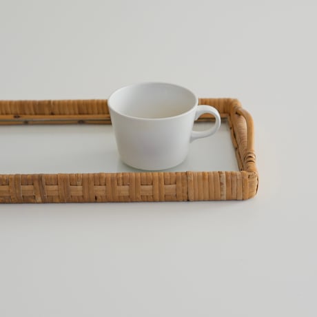 Rattan-Glass Tray