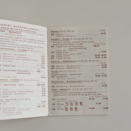 FINNISH LIQUOR STORE 'ALKO' SMALL BOOK