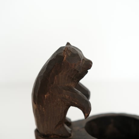 WOOD CARVING BEAR (ASHTRAY)