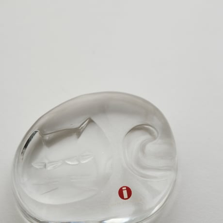 IITTALA CAT GLASS OBJECT