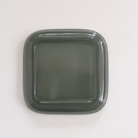 KAJ FRANCK GLASS PLATE with WOOD TRAY