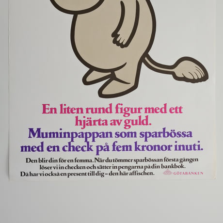GÖTABANKEN MOOMINPAPPA POSTER