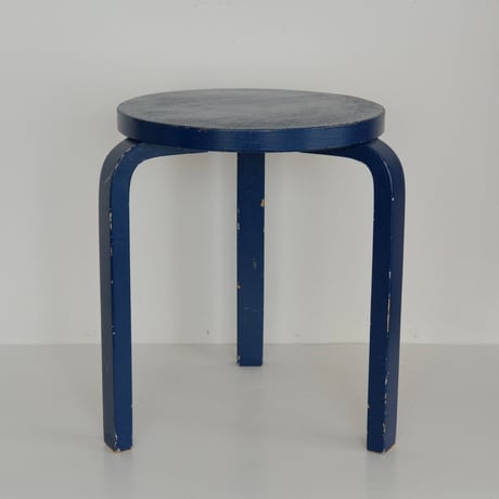 ARTEK VINTAGE STOOL DEEP BLUE PAINTED