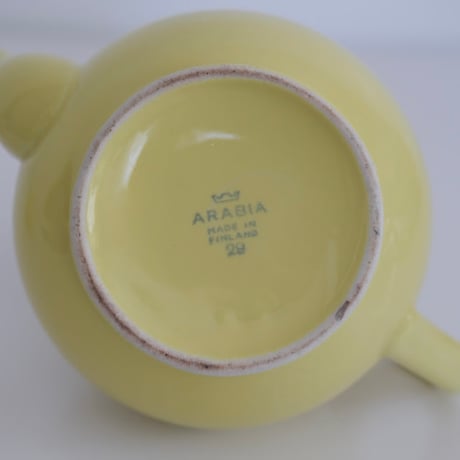ARABIA YELLOW TEA POT