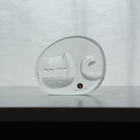 IITTALA CAT GLASS OBJECT