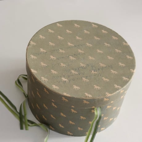 Horse Pattern Paper Hat Box