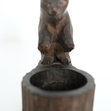 WOOD CARVING BEAR (ASHTRAY)