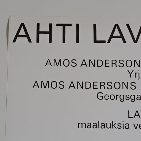 AHTI LAVONEN POSTER