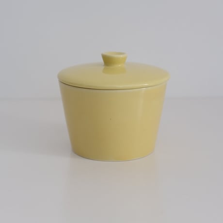 ARABIA KILTA YELLOW SUGAR POT