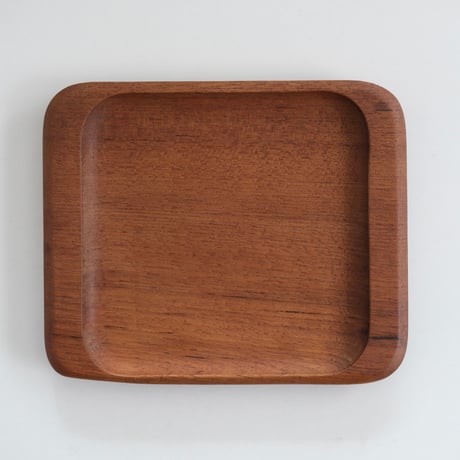 KAJ FRANCK GLASS PLATE with WOOD TRAY