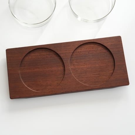 Saara Hopea / Kaj Franck Glass Bowl with Wooden Tray