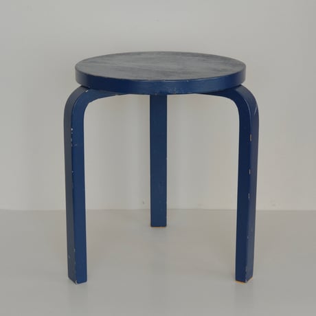 ARTEK VINTAGE STOOL DEEP BLUE PAINTED