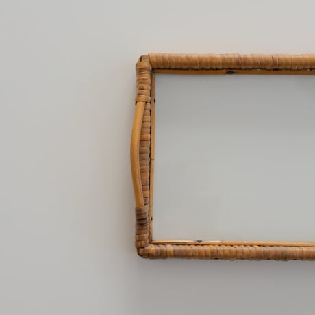 Rattan-Glass Tray