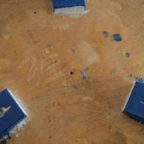 ARTEK VINTAGE STOOL DEEP BLUE PAINTED