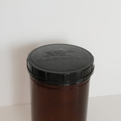 KARHULA GLASS JAR with BLACK LID