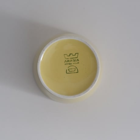 ARABIA KILTA YELLOW SUGAR POT
