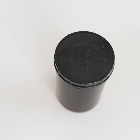 KARHULA GLASS JAR with BLACK LID