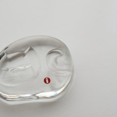 IITTALA CAT GLASS OBJECT