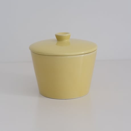 ARABIA KILTA YELLOW SUGAR POT