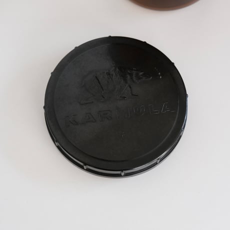 KARHULA GLASS JAR with BLACK LID