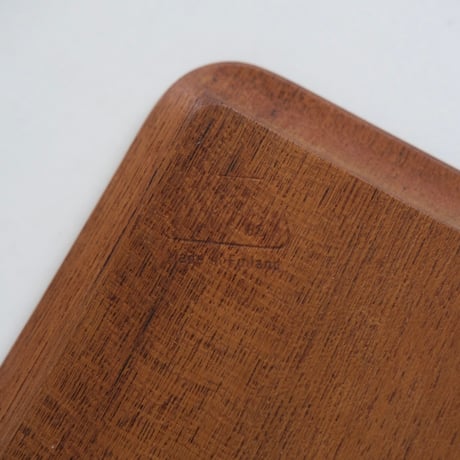 KAJ FRANCK GLASS PLATE with WOOD TRAY