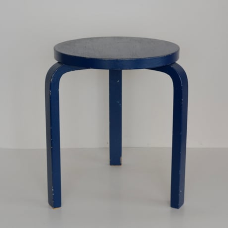 ARTEK VINTAGE STOOL DEEP BLUE PAINTED