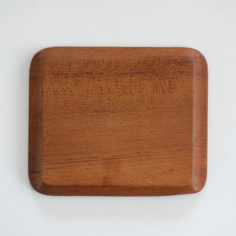 KAJ FRANCK GLASS PLATE with WOOD TRAY