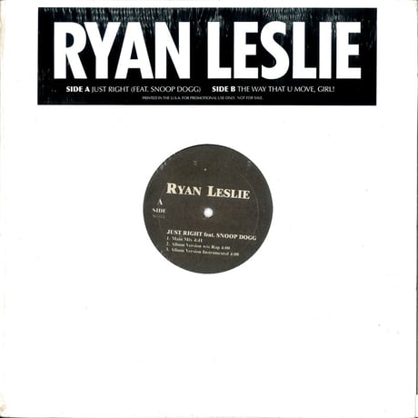 Ryan Leslie – Just Right / The Way That U Move, Girl!